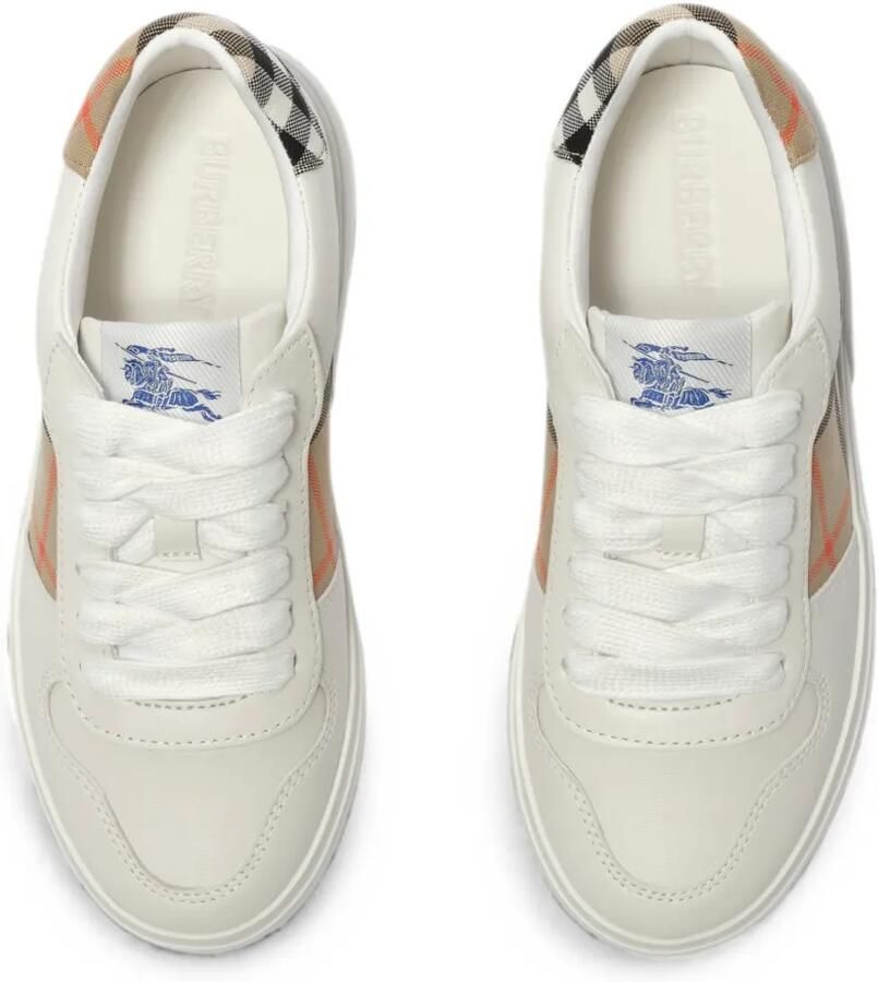 Burberry Kids Geruite leren sneakers Beige - Foto 3