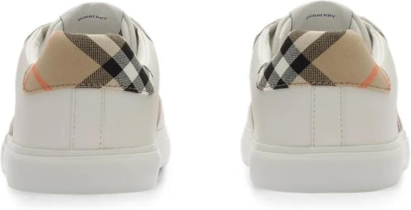 Burberry Kids Geruite leren sneakers Beige - Foto 4