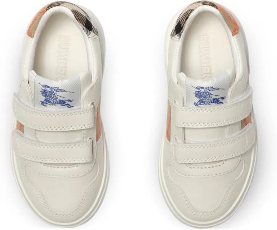 Burberry Kids Geruite leren sneakers Beige - Foto 2