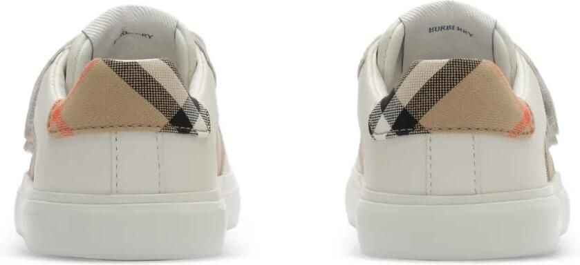 Burberry Kids Geruite leren sneakers Beige - Foto 4