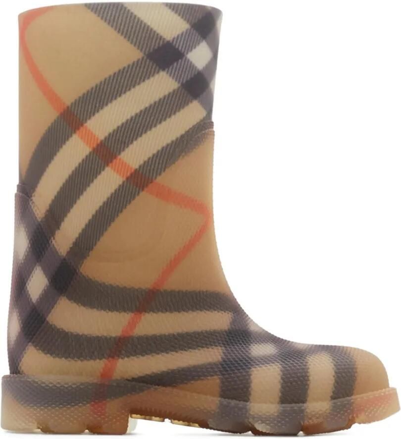 Burberry Kids Geruite regenlaarzen Bruin