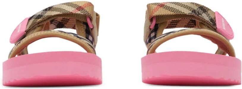 Burberry Kids Geruite sandalen Beige - Foto 3