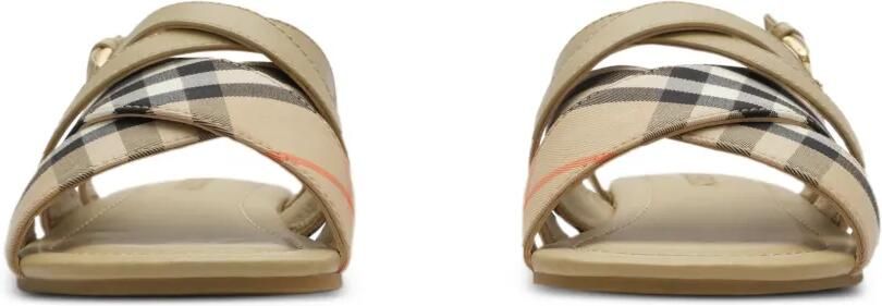Burberry Kids Geruite sandalen Beige - Foto 5