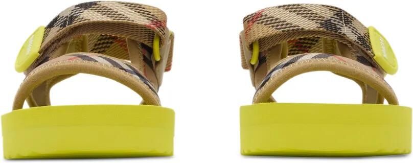 Burberry Kids Geruite sandalen Geel - Foto 3