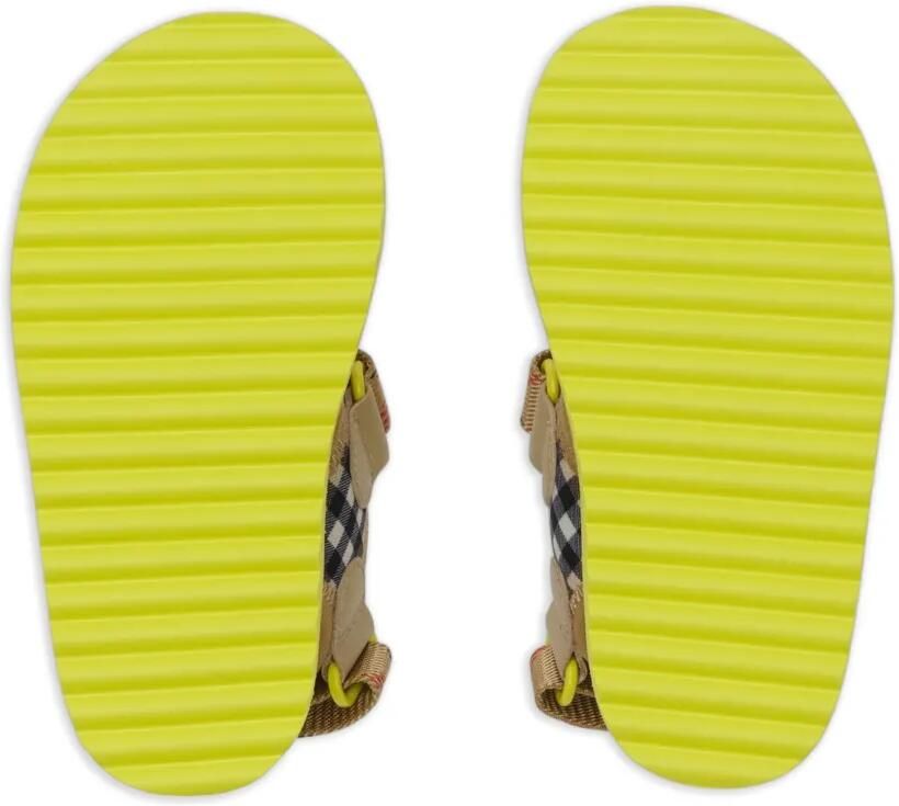 Burberry Kids Geruite sandalen Geel - Foto 2