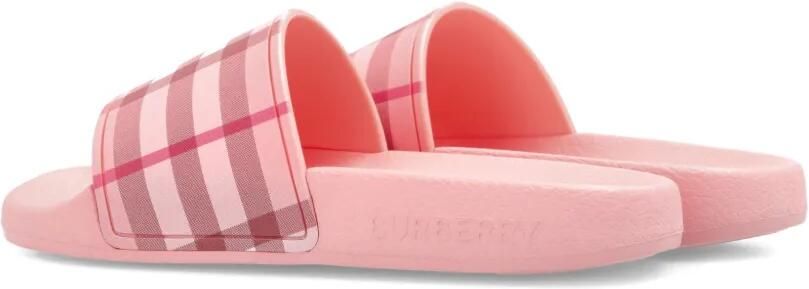 Burberry Kids Geruite slippers Roze - Foto 4