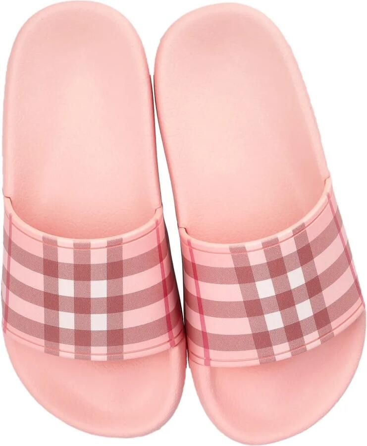 Burberry Kids Geruite slippers Roze - Foto 2