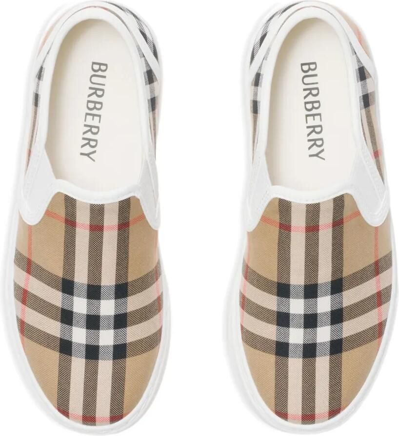 Burberry Kids Geruite sneakers Beige