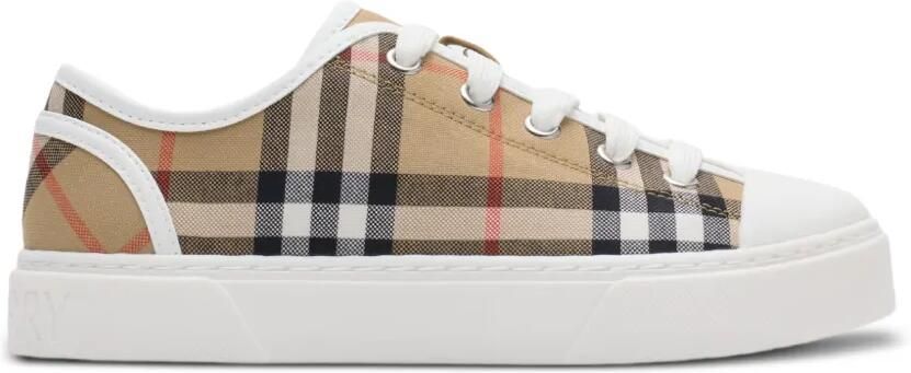 Burberry Kids Geruite sneakers Beige