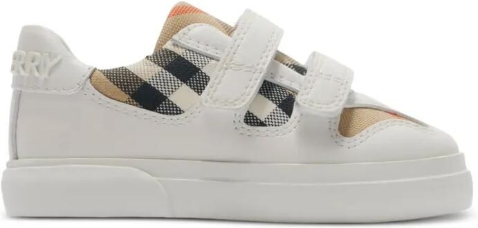 Burberry Kids Geruite sneakers Wit