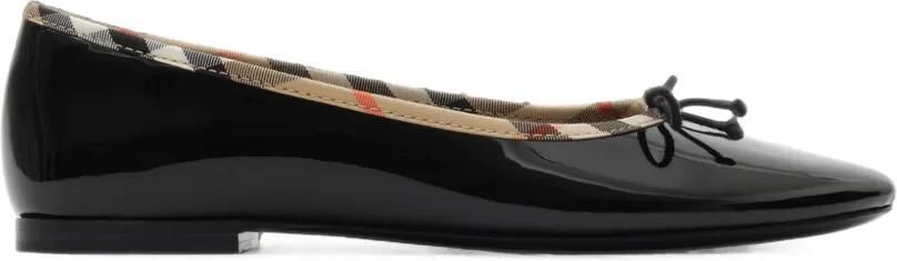 Burberry Kids House Check ballerina's Zwart