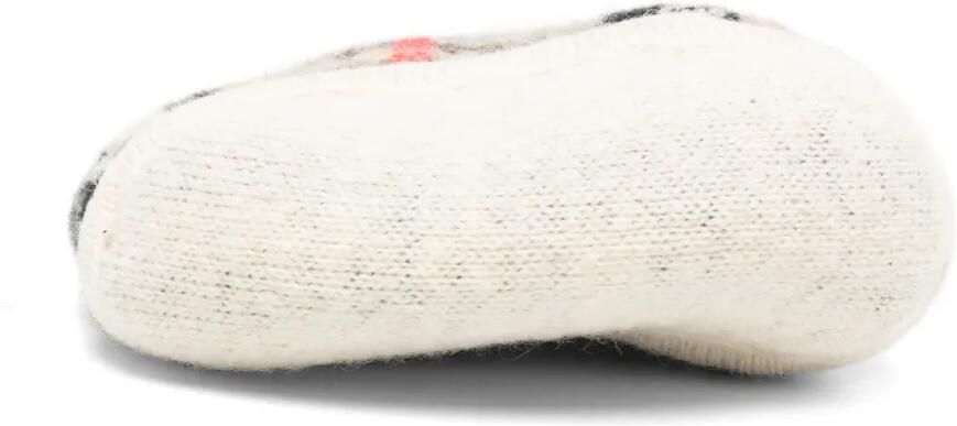 Burberry Kids House Check slippers van wolblend Beige - Foto 4