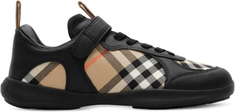 Burberry Kids House geruite sneakers Zwart - Foto 4