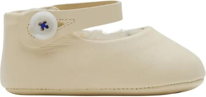 Burberry Kids Katoenen Mary Jane schoenen Beige