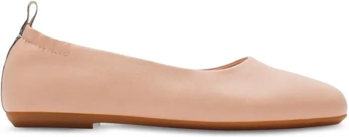 Burberry Kids Leren ballerina's Roze