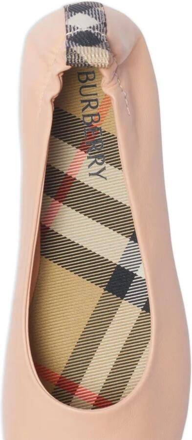 Burberry Kids Leren ballerina's Roze - Foto 3