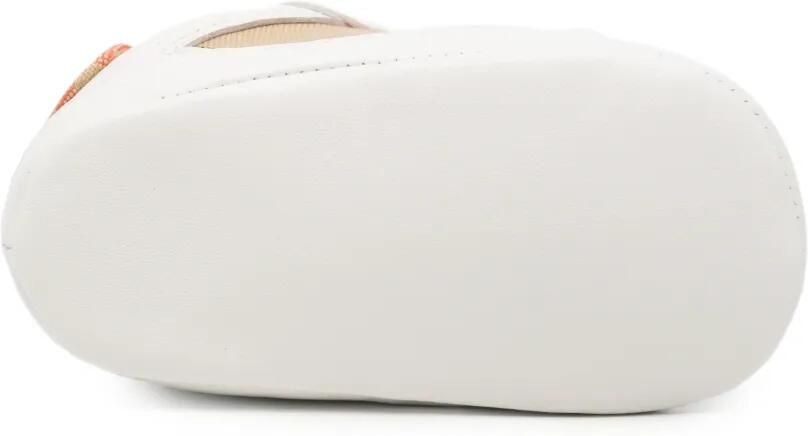 Burberry Kids Leren sneakers met geruit vlak Wit - Foto 4