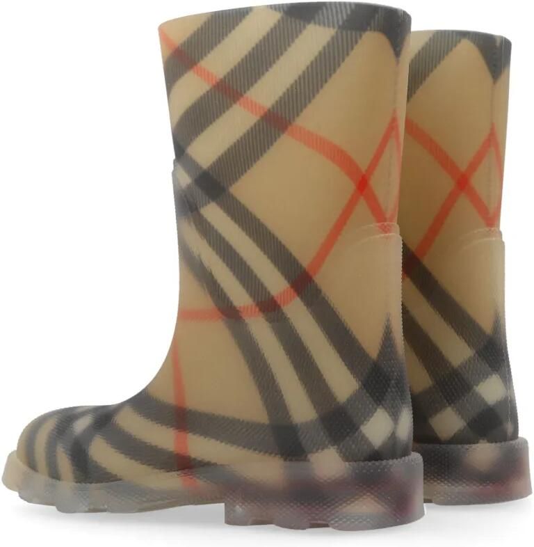 Burberry Kids Marsh Check enkellaarzen Beige