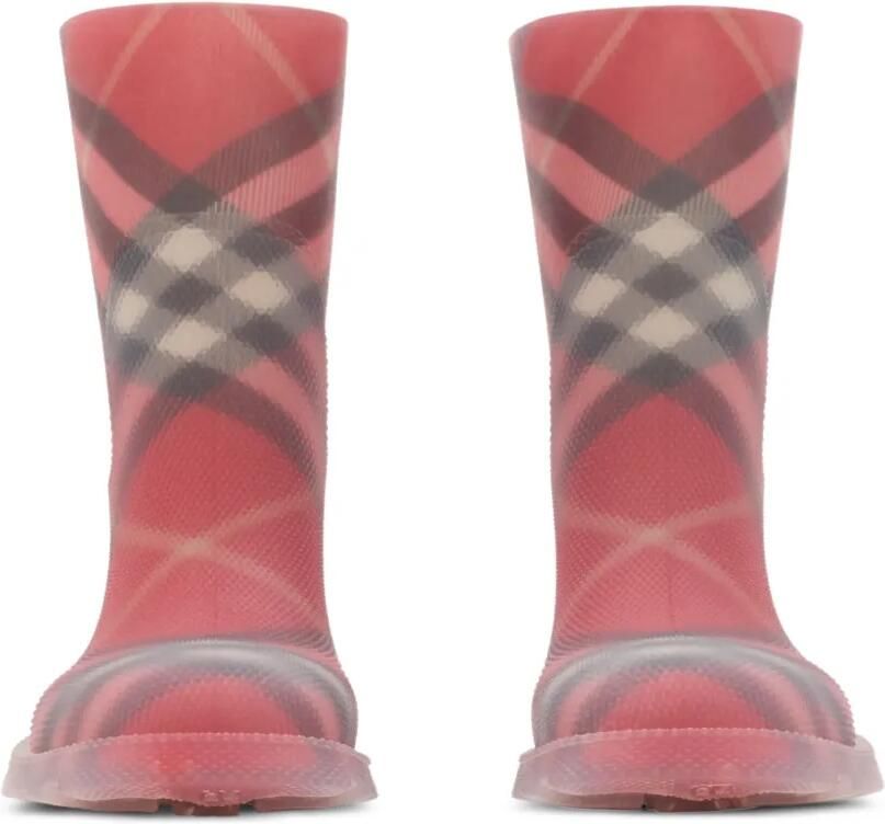Burberry Kids Marsh geruite regenlaarzen POPPY - Foto 3