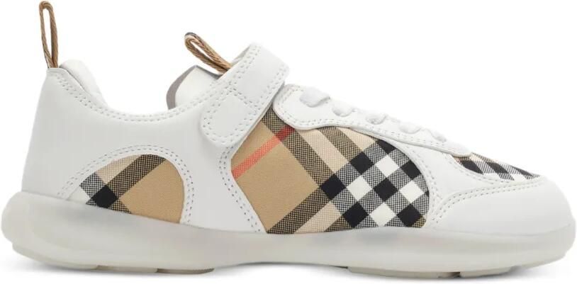 Burberry Kids Check sneakers Wit