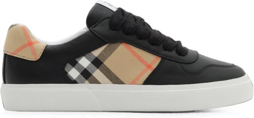 Burberry Kids Sneakers met ruit-patroon Zwart