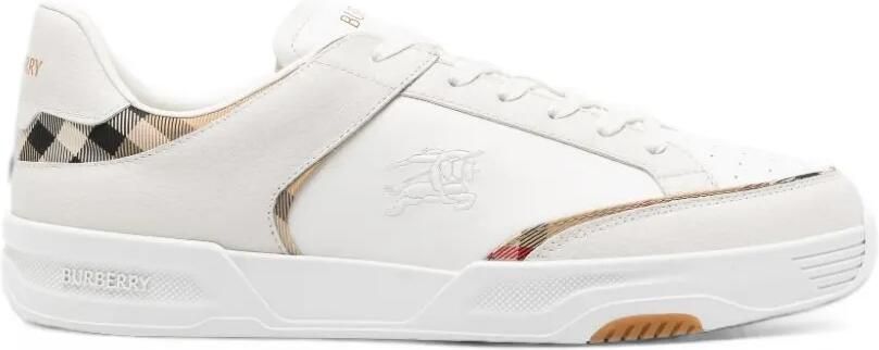 Burberry Harrow leren en nylon sneakers Wit