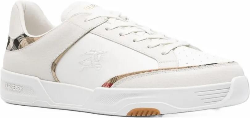 Burberry Harrow leren en nylon sneakers Wit - Foto 2