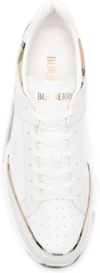 Burberry Harrow leren en nylon sneakers Wit - Foto 4