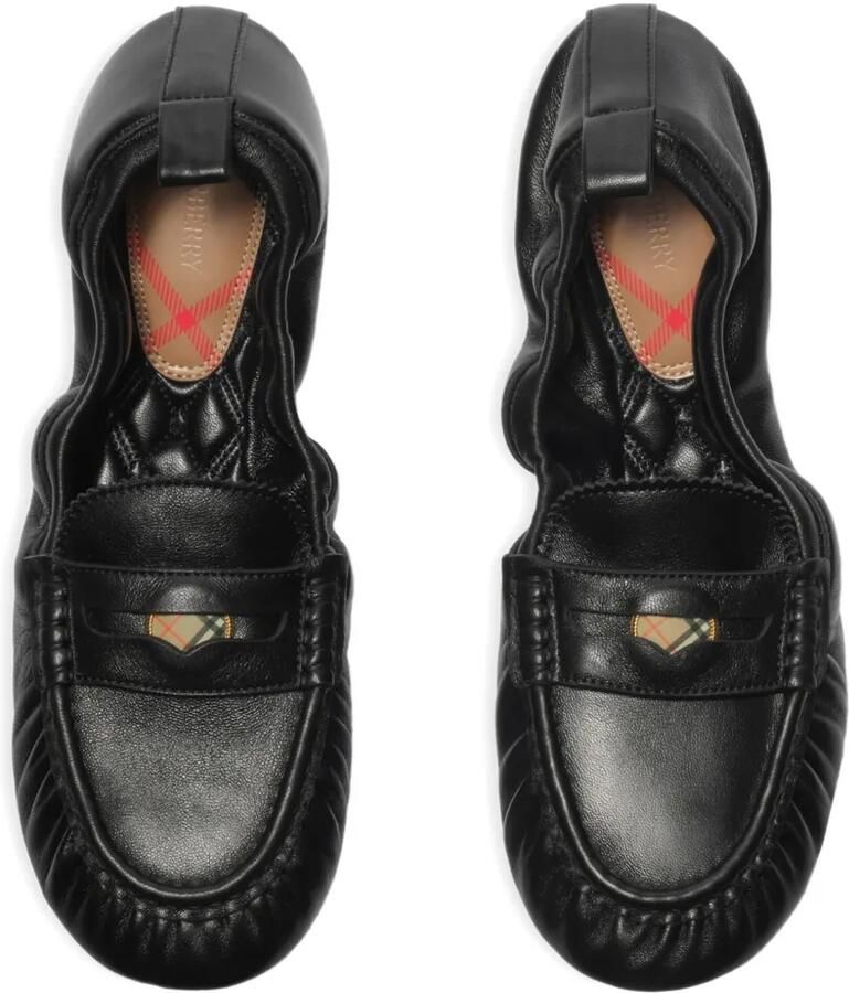 Burberry Leren loafers Zwart