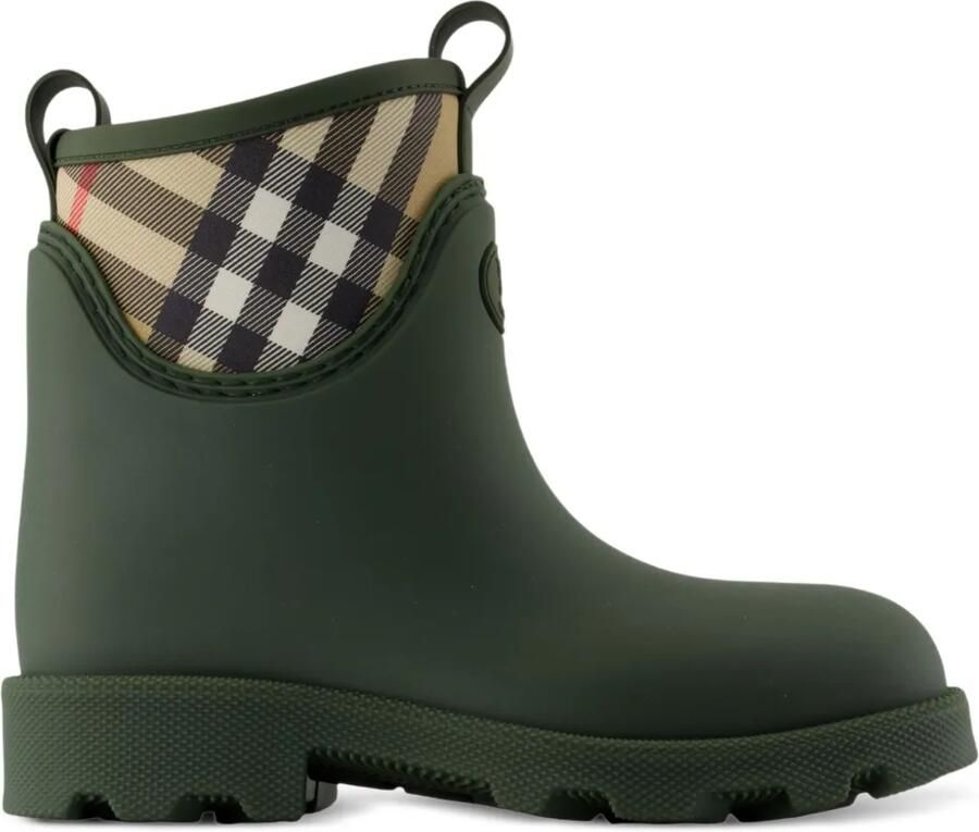 Burberry Marsh regenlaarzen met kenmerkende ruit Groen