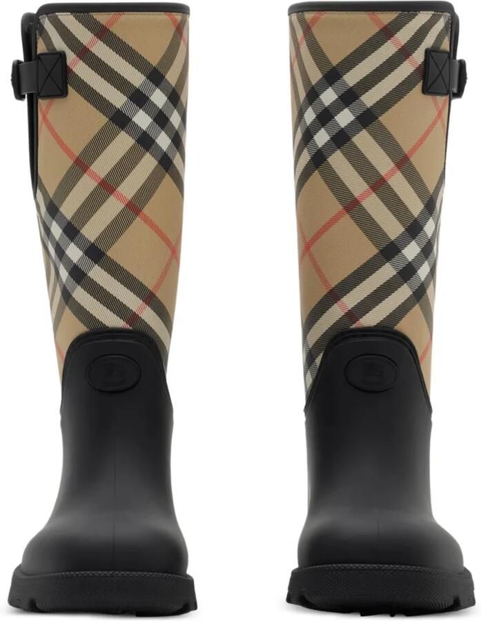 Burberry Marsh Stamp laarzen met geruit vlak Zwart - Foto 3