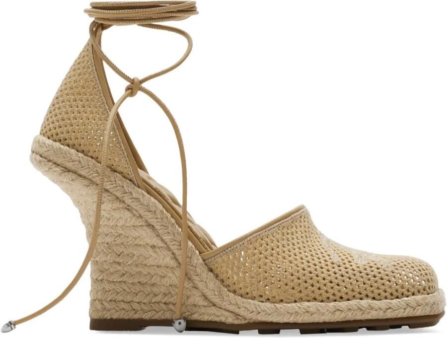 Burberry Mesh Plunge espadrilles met mesh Beige