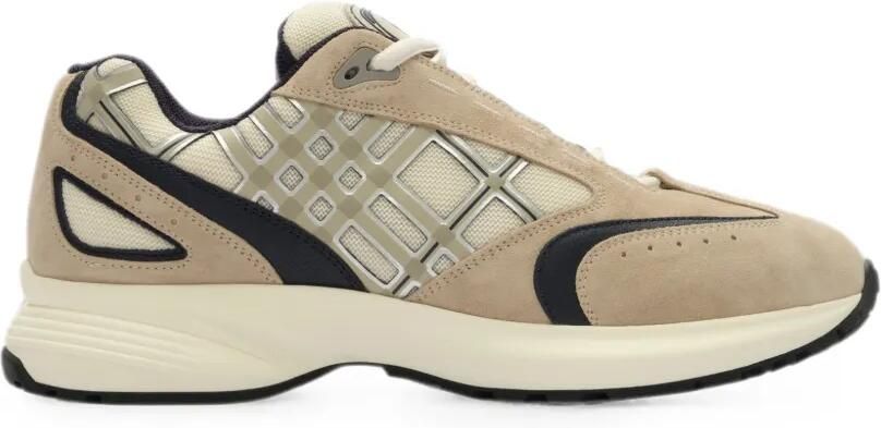 Burberry Nylon suède en leren Eclipse sneakers Beige