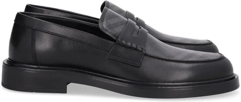 Burberry Pembroke geruite leren loafers Zwart
