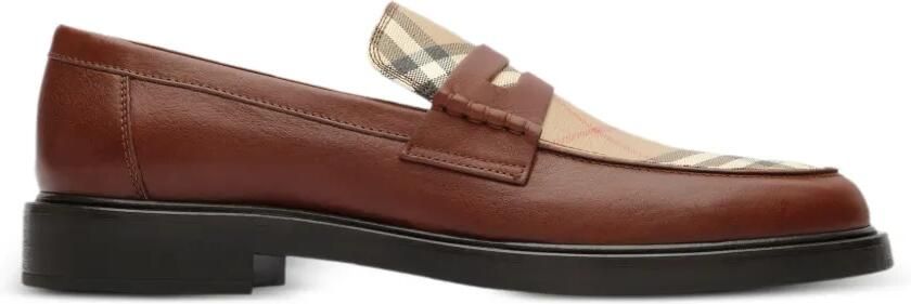 Burberry Pembroke leren loafers Bruin
