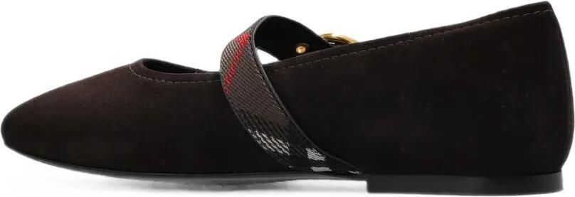 Burberry Robin ballerina's met gespbandje Bruin - Foto 5