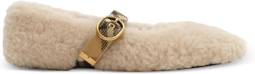 Burberry Robin lammy ballerina's Beige