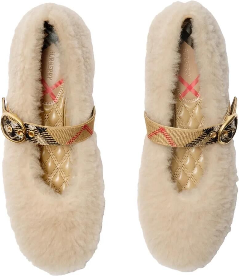 Burberry Robin lammy ballerina's Beige - Foto 3