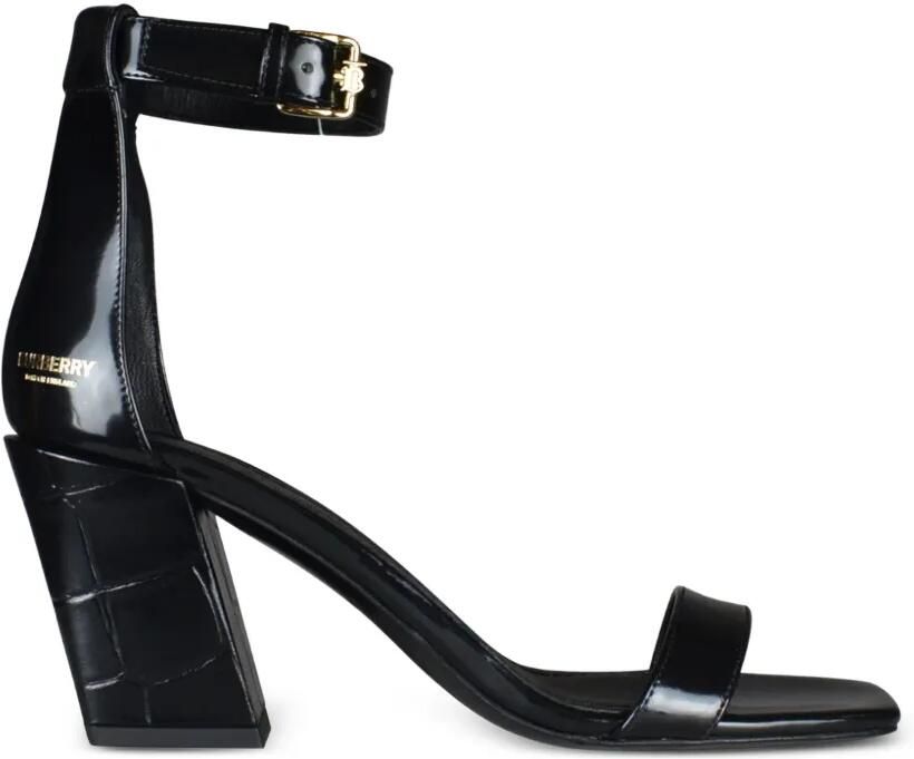 Burberry Sandalen met krokodillen-reliëf Zwart