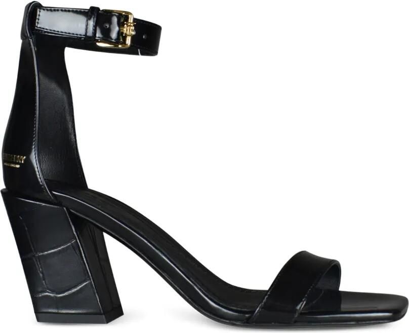 Burberry Sandalen met krokodillen-reliëf Zwart - Foto 4