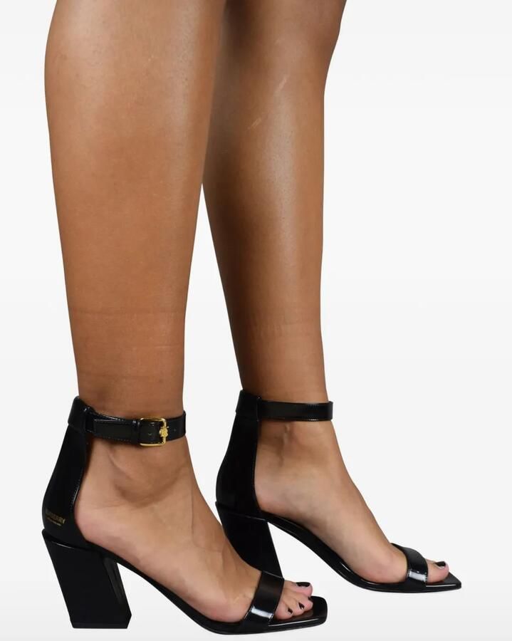 Burberry Sandalen met krokodillen-reliëf Zwart - Foto 2
