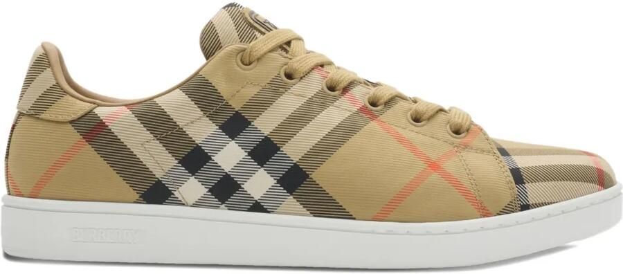 Burberry Set geruite sneakers met logo Beige