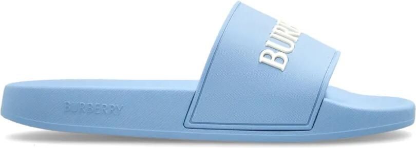 Burberry Slippers met logo Blauw