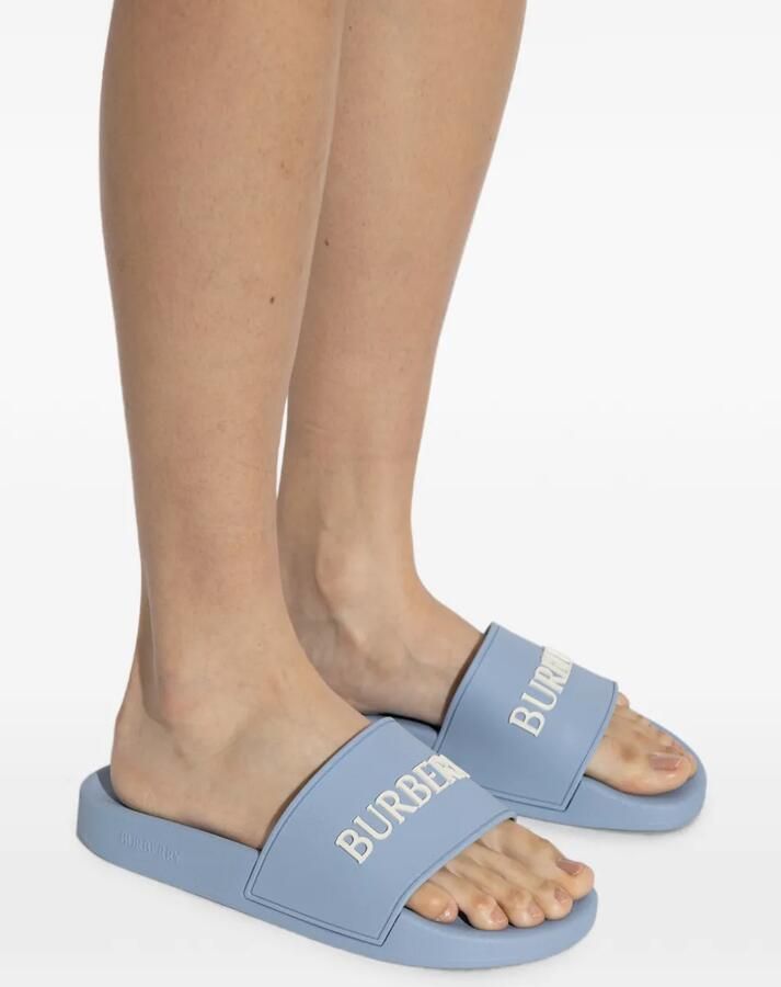 Burberry Slippers met logo Blauw - Foto 2