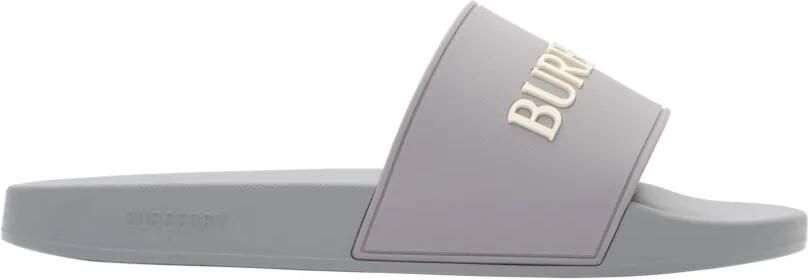 Burberry Slippers met logo Grijs