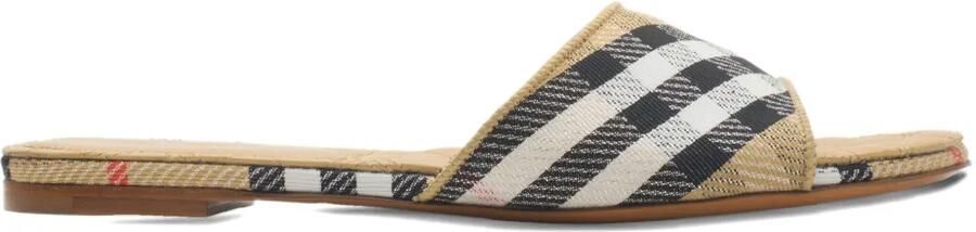 Burberry Sloane Check sandalen Beige