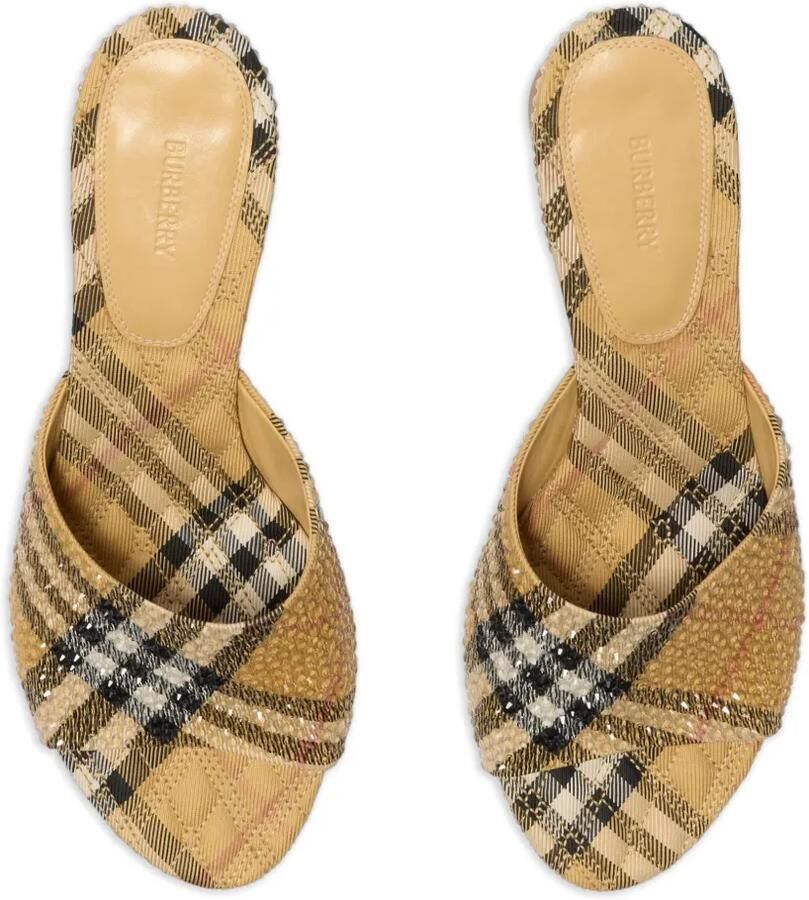 Burberry Sloane sandalen met stras en hak Beige - Foto 3