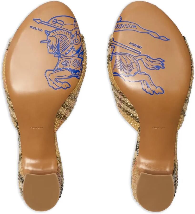 Burberry Sloane sandalen met stras en hak Beige - Foto 2