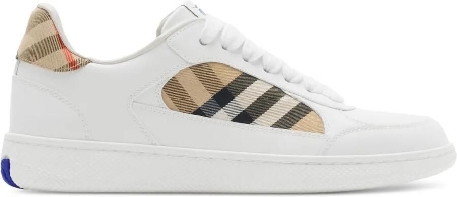 Burberry Sneakers met Check-detail Wit