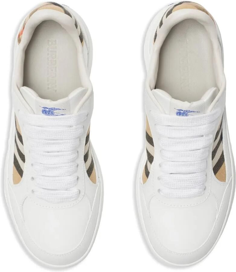 Burberry Sneakers met Check-detail Wit - Foto 2